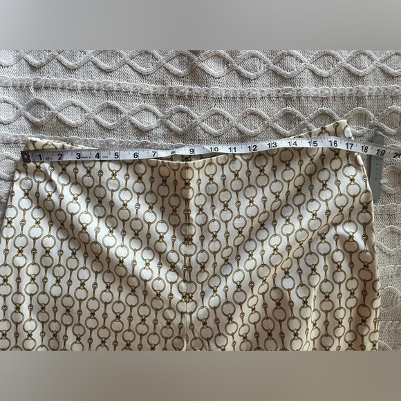 Nine West White Gold Links Pattern Lightweight Slacks women’s size 14 - Picture 14 of 15